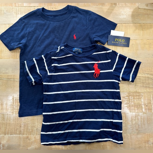 2 set boys short sleeve polo Ralph Lauren short sleeve tee t  shirts - Picture 2 of 12
